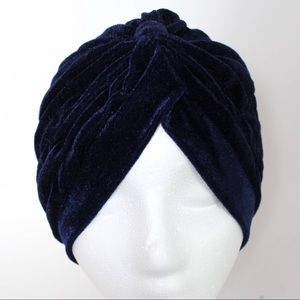 BLUE VELVET TURBAN